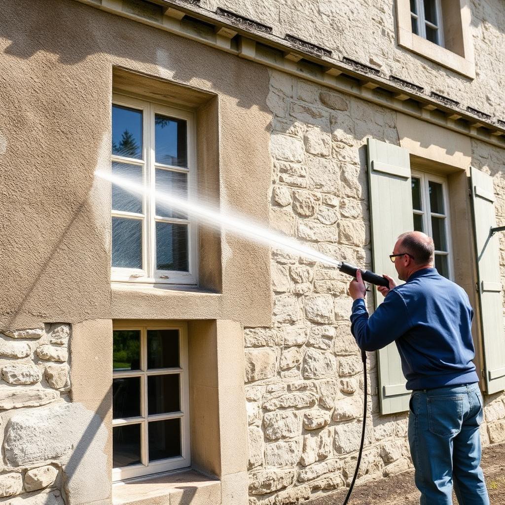 Plafond repeint dans un logement à Vendôme